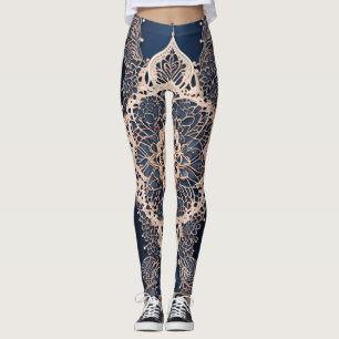 In the Blue Beige AI art  Leggings