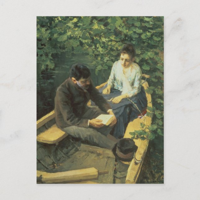 In the Boat, 1888 Postcard (Front)