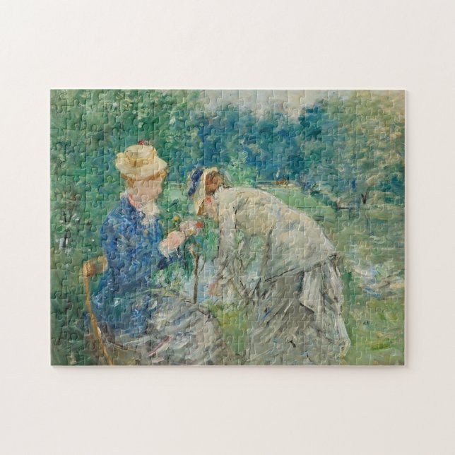 In the Bois de Boulogne | Berthe Morisot Jigsaw Puzzle (Horizontal)