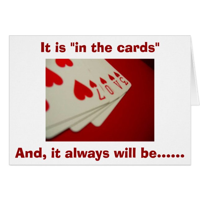 IN THE CARDS-YOU AND ME FOR ETERNITY LOVE CARD (Front Horizontal)