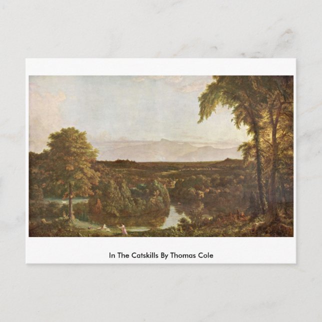 In The Catskills By Thomas Cole Postcard (Front)