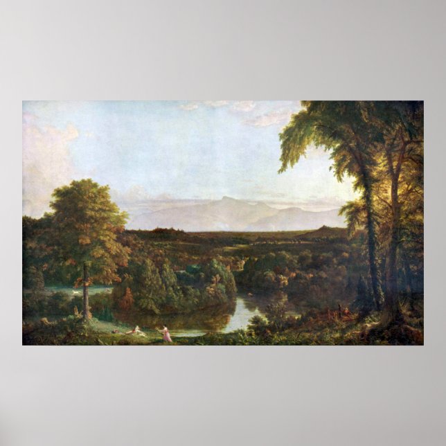 In the Catskills -Thomas Cole by Frederick  Church Poster (Front)