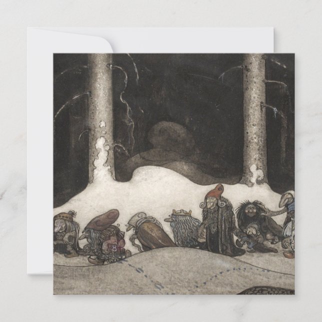 In the Christmas Night, 1913 by John Bauer Holiday Card (Front)