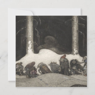 In the Christmas Night, 1913 by John Bauer Holiday Card