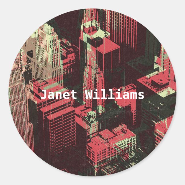 In the City Classic Round Sticker (Front)