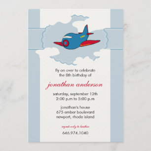 In the clouds -aeroplane birthday invitations -2