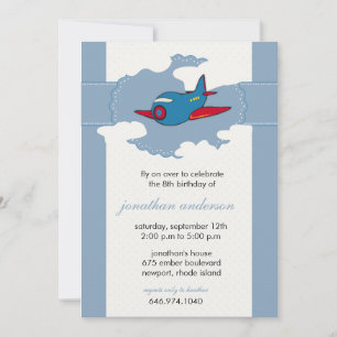 In the clouds -aeroplane birthday invitations - 6