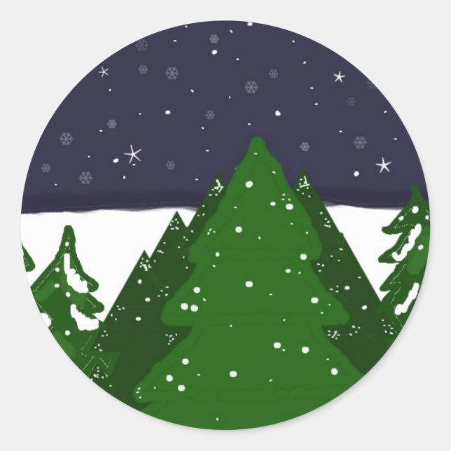 In The Cold of Winter Classic Round Sticker (Front)