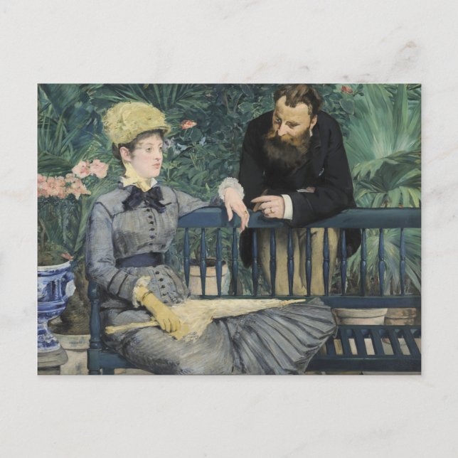 In the Conservatory Edouard Manet  Postcard (Front)
