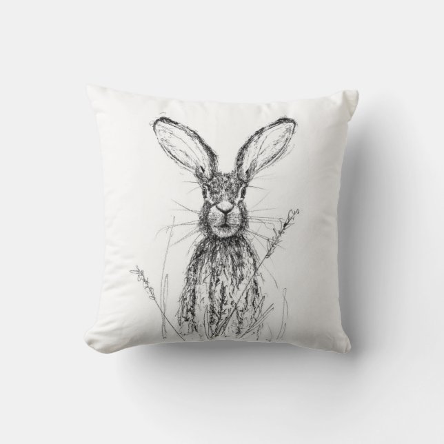 In The Cornfields - Hare Cushion (Front)