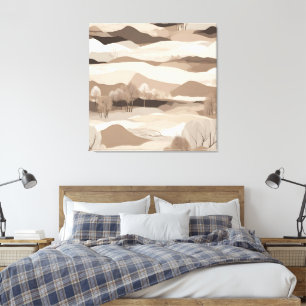 In the Cream Landscape AI art Canvas Print