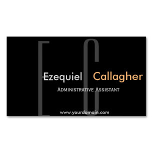In the Dark no More. Minimalist Type Magnetic Business Card