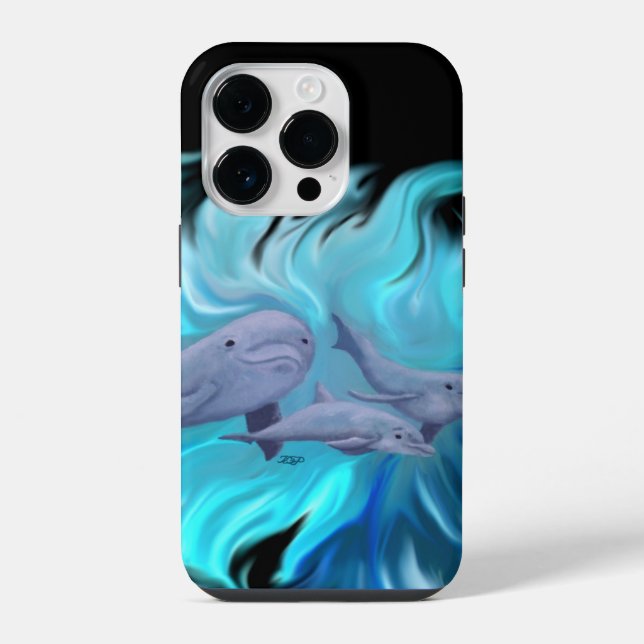 In the Dolphin School iPhone Case (Back)