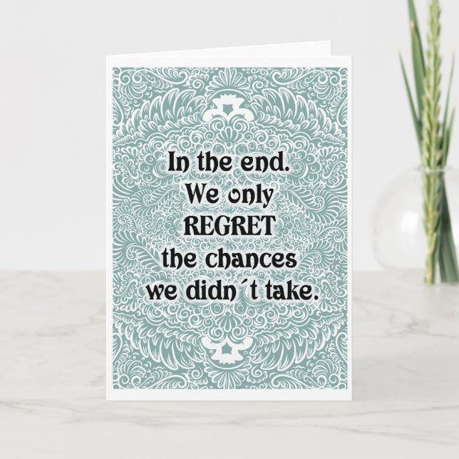 In the end - Positive Quote´s Card (Front)