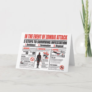 In The Event of Zombie Attack NOTE CARD