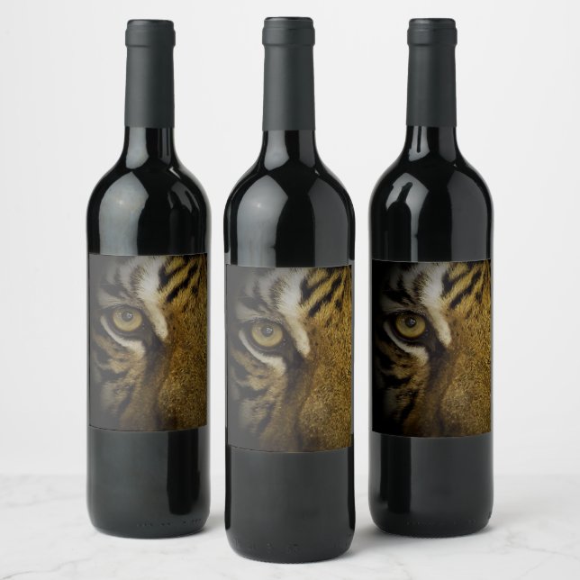 In the Eye of a Tiger Wine Label (Bottles)