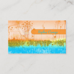 In the field, colourful businesscards template business card