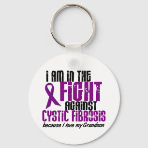 In The Fight Against Cystic Fibrosis GRANDSON Key Ring
