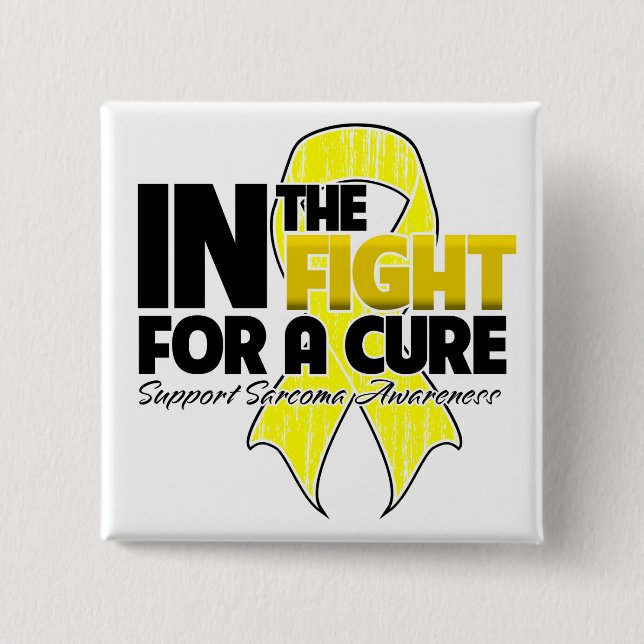 In The Fight For a Cure - Sarcoma 15 Cm Square Badge (Front)
