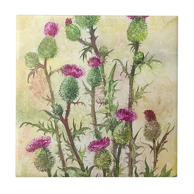 In the Flower Garden Ceramic Tile (Front)