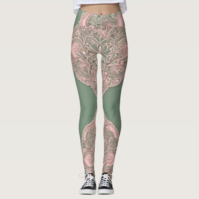 In the Forest AI art  Leggings (Front)