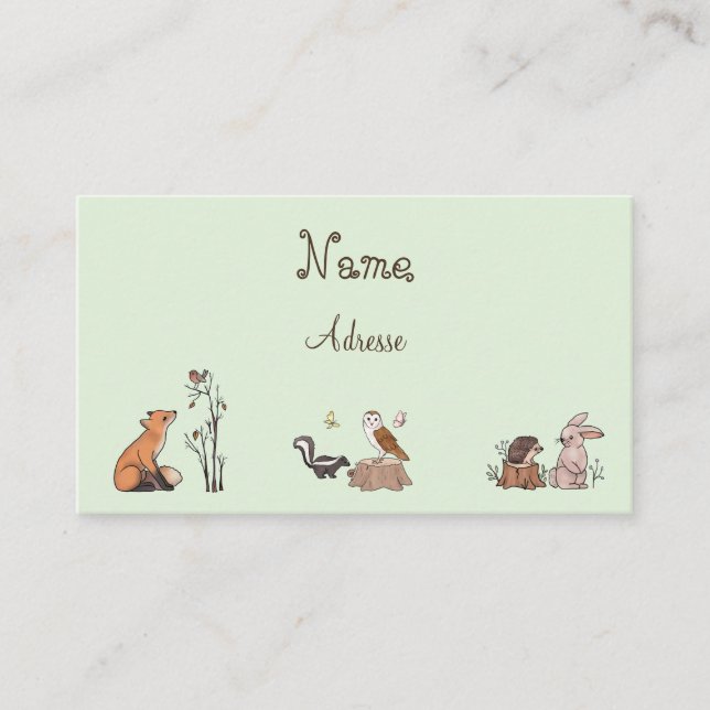 In the forest  business card (Front)