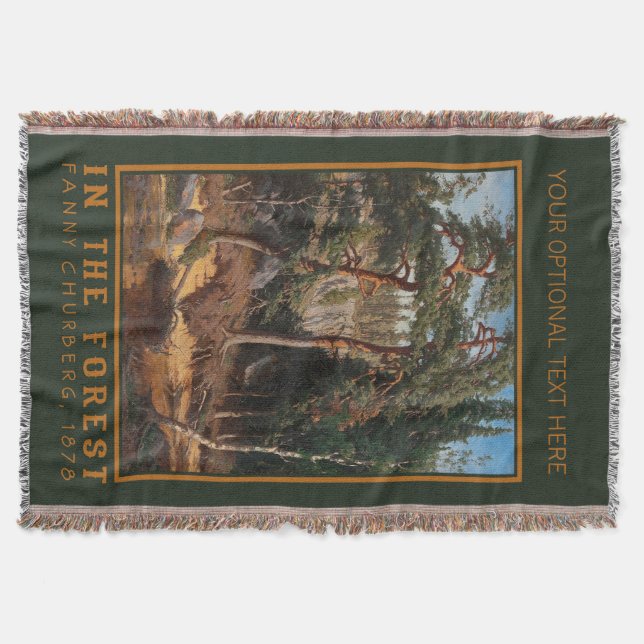 “In The Forest” custom throw blanket (Front)