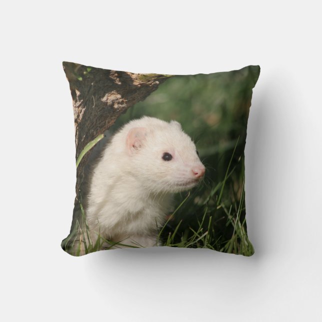 In the Forest. Ferret Cushion (Front)