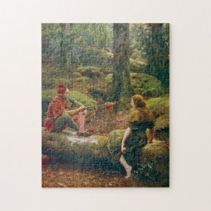 In The Forest Of Arden, c. 1892 by John Collier Jigsaw Puzzle