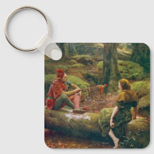 In The Forest Of Arden, c. 1892 by John Collier Key Ring