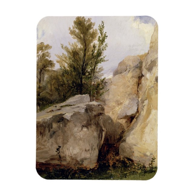 In the Forest of Fontainebleau, c.1825 (oil on can Magnet (Vertical)