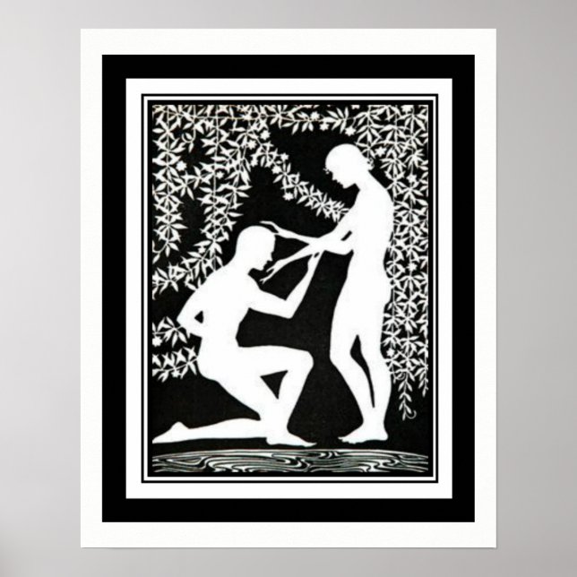 "In The Garden" Art Deco Print 16 x 20 (Front)