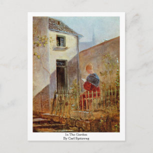 In The Garden By Carl Spitzweg Postcard
