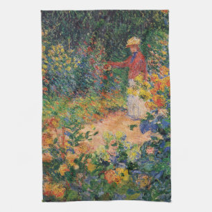 In The Garden by Claude Monet Kitchen Towel