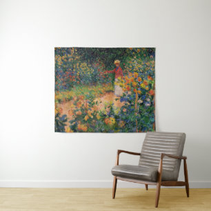 In The Garden by Claude Monet Tapestry