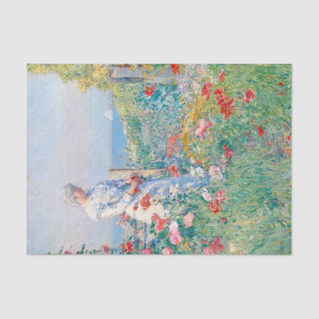 In the Garden by Frederick Childe Hassam Tissue Paper (Front)