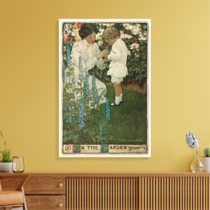 In the Garden by Jessie Willcox Smith Canvas Print