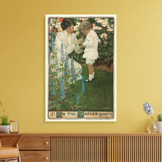 In the Garden by Jessie Willcox Smith Canvas Print