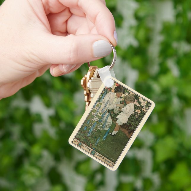 In the Garden by Jessie Willcox Smith Key Ring (Hand)