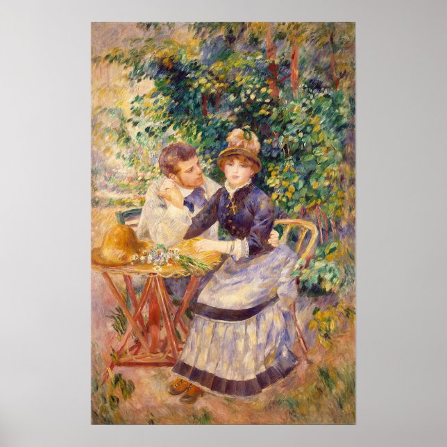 In The Garden, by Pierre-Auguste Renoir Poster (Front)