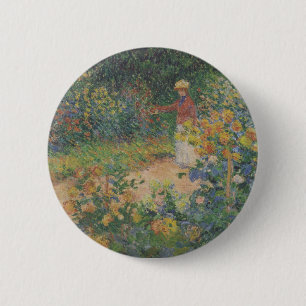In the Garden - Claude Monet - c1895 6 Cm Round Badge