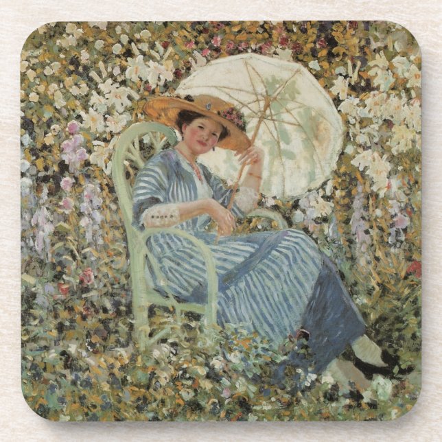 In the Garden, Giverny by Frederick Frieseke Coaster (Front)