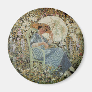 In the Garden, Giverny by Frederick Frieseke Magnet