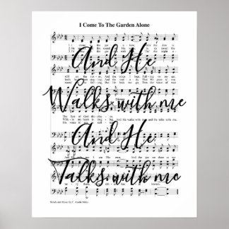In The Garden Modern Hymn Print