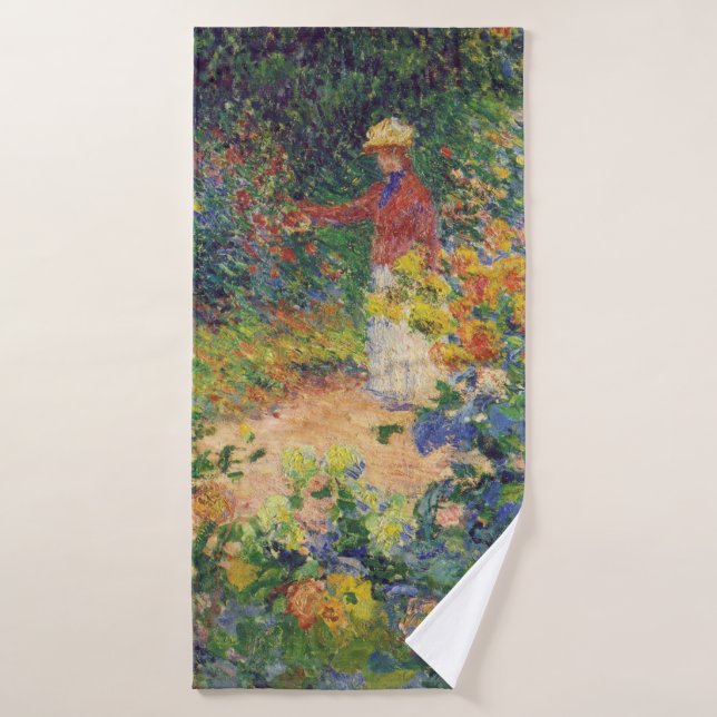 In the Garden, Monet Bath Towel (Bath Towel)