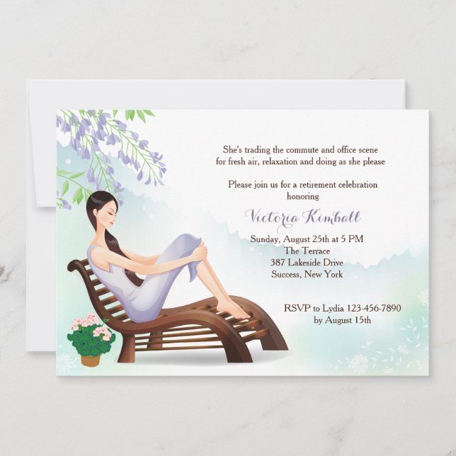 In The Garden Retirement Invitation (Front)