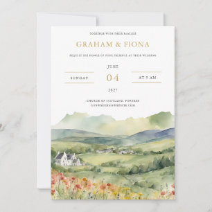 In the Glen Watercolor Invitation