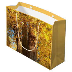 In the Glow of Golden Maple Leaves - Large Gift Bag