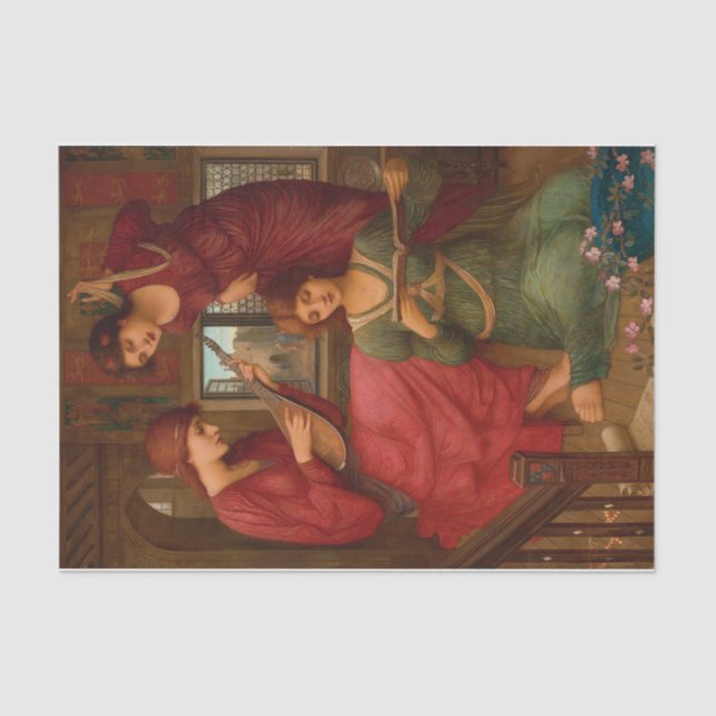 In the Golden Days by John Melhuish Strudwick Tissue Paper (Front)