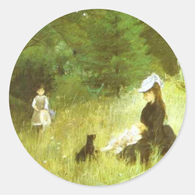 In The Grass Classic Round Sticker (Front)